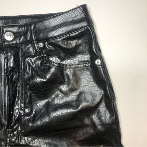 H&M snakeskin pleather patent pants